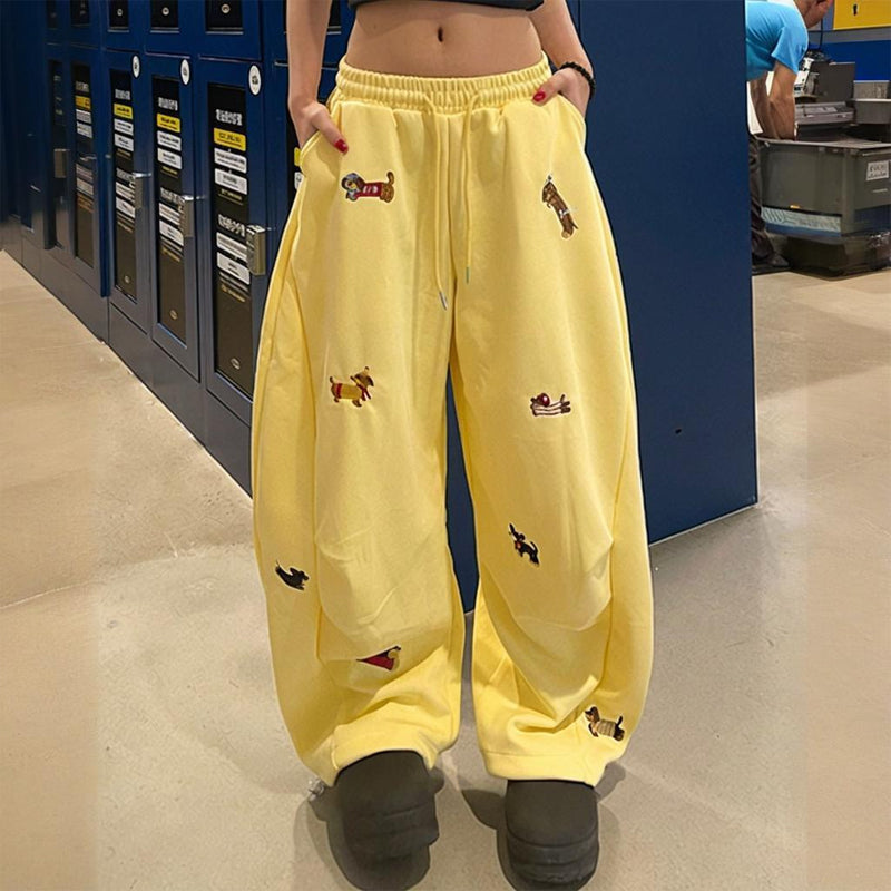 👖Bestickte Jogginghose mit Baggy-Passform und Kordelzug🐕‍🦺🚀Versandkostenfrei