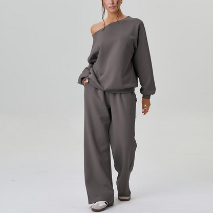 ✨ LETZTER TAG VERKAUF 50% RABATT ✨Freizeit-Zweiteiler: Langarm-Pullover und Hose