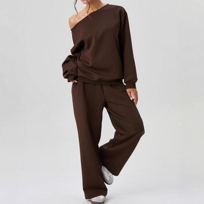 ✨ LETZTER TAG VERKAUF 50% RABATT ✨Freizeit-Zweiteiler: Langarm-Pullover und Hose