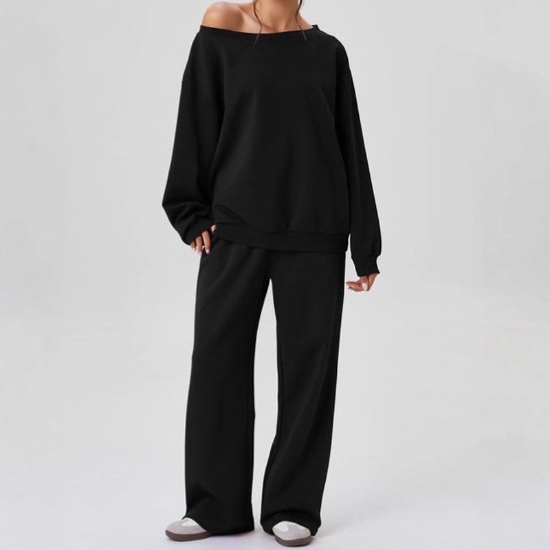 ✨ LETZTER TAG VERKAUF 50% RABATT ✨Freizeit-Zweiteiler: Langarm-Pullover und Hose