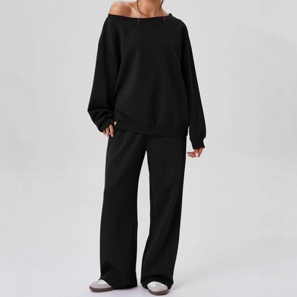 ✨ LETZTER TAG VERKAUF 50% RABATT ✨Freizeit-Zweiteiler: Langarm-Pullover und Hose