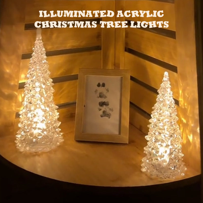 Beleuchtete Lichter in Weihnachtsbaumform aus Acryl
