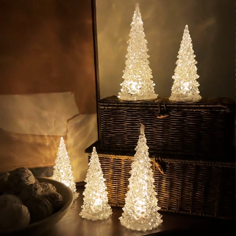 Beleuchtete Lichter in Weihnachtsbaumform aus Acryl
