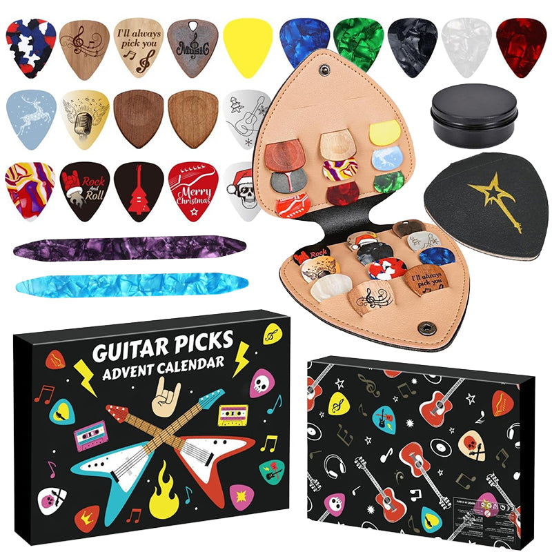 🔥Black-Friday-Mega-Angebot – 50 % Rabatt!🔥24-tägiger Weihnachts-Gitarrenpick-Adventskalender