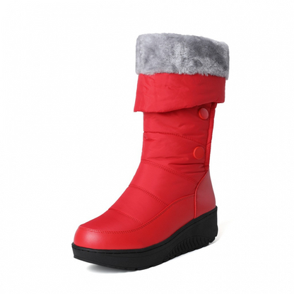 🎁Große Aktion Versandkostenfrei 🎁Warm gefütterte, wasserdichte kniehohe Schneestiefel für Damen【Kostenlose Lieferung】