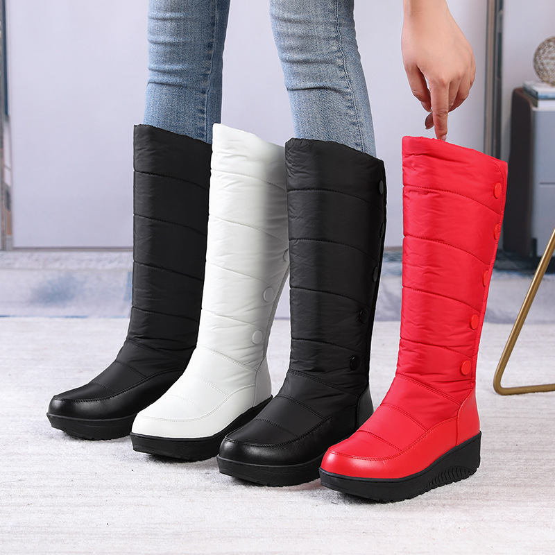 🎁Große Aktion Versandkostenfrei 🎁Warm gefütterte, wasserdichte kniehohe Schneestiefel für Damen【Kostenlose Lieferung】