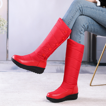 🎁Große Aktion Versandkostenfrei 🎁Warm gefütterte, wasserdichte kniehohe Schneestiefel für Damen【Kostenlose Lieferung】