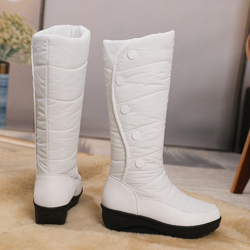 🎁Große Aktion Versandkostenfrei 🎁Warm gefütterte, wasserdichte kniehohe Schneestiefel für Damen【Kostenlose Lieferung】