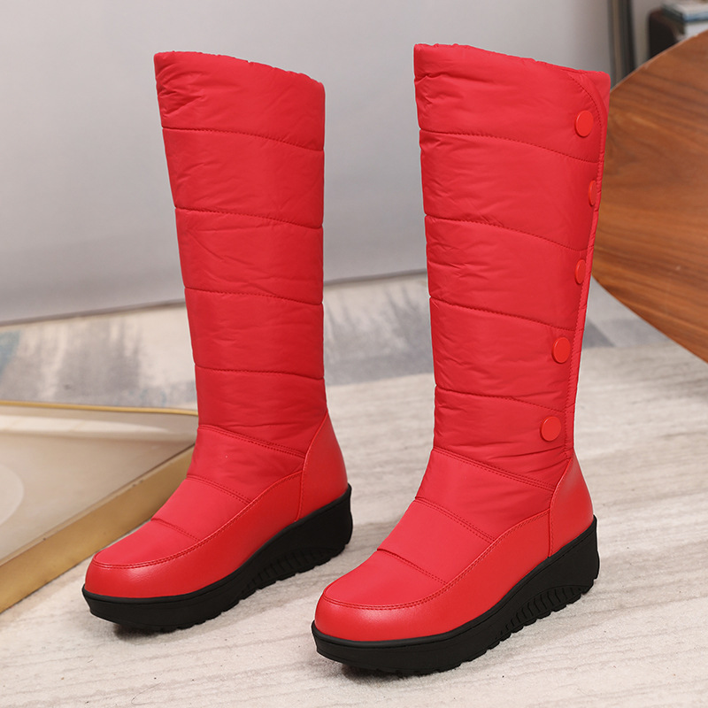 🎁Große Aktion Versandkostenfrei 🎁Warm gefütterte, wasserdichte kniehohe Schneestiefel für Damen【Kostenlose Lieferung】