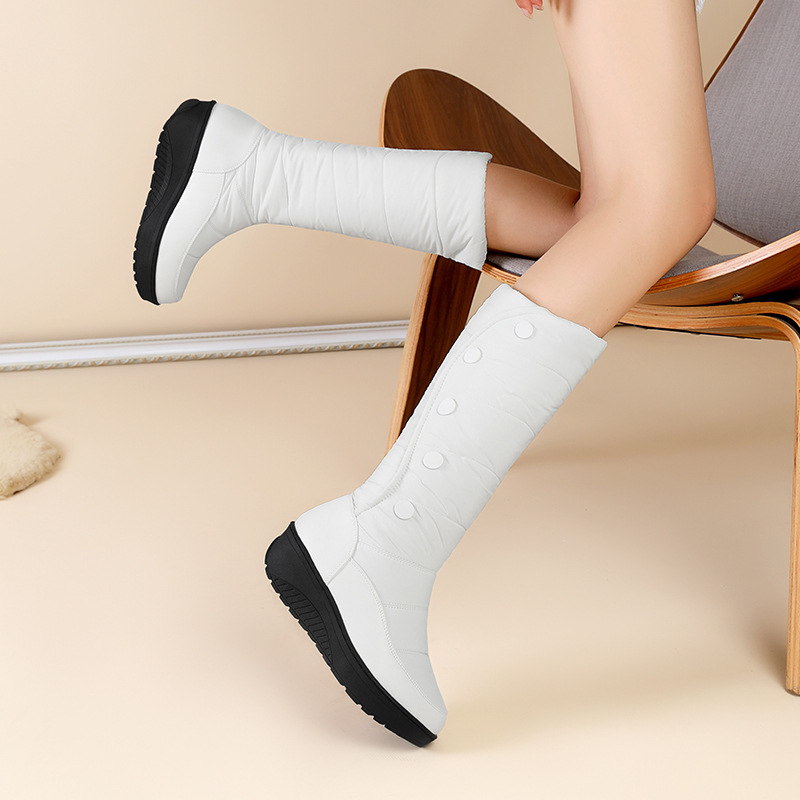 🎁Große Aktion Versandkostenfrei 🎁Warm gefütterte, wasserdichte kniehohe Schneestiefel für Damen【Kostenlose Lieferung】