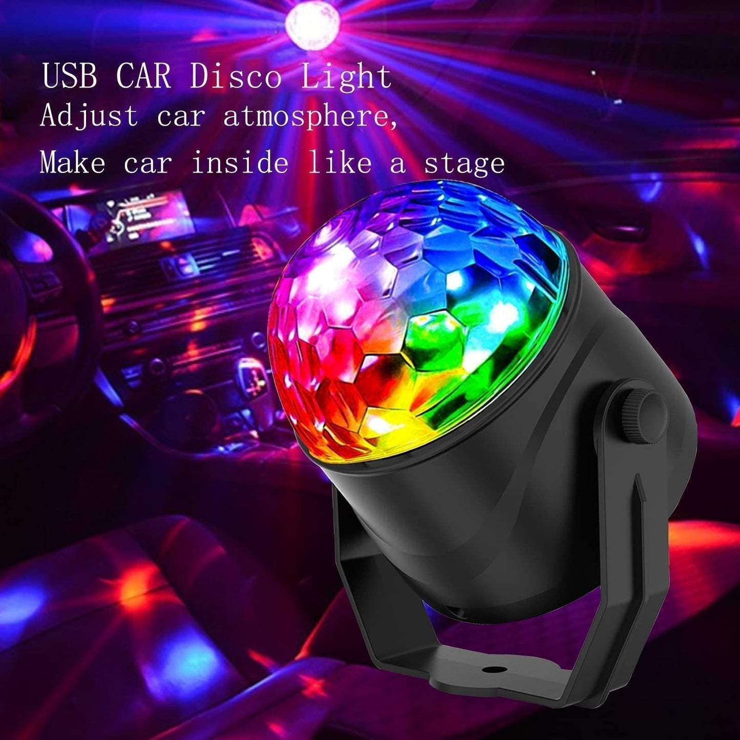 ✨ MAGISCHE DISCO-KUGEL - 6 Farben & 4 Modi, Automatische Rotation für Partys, USB-Betrieb mit Fernbedienung 🎉🪩