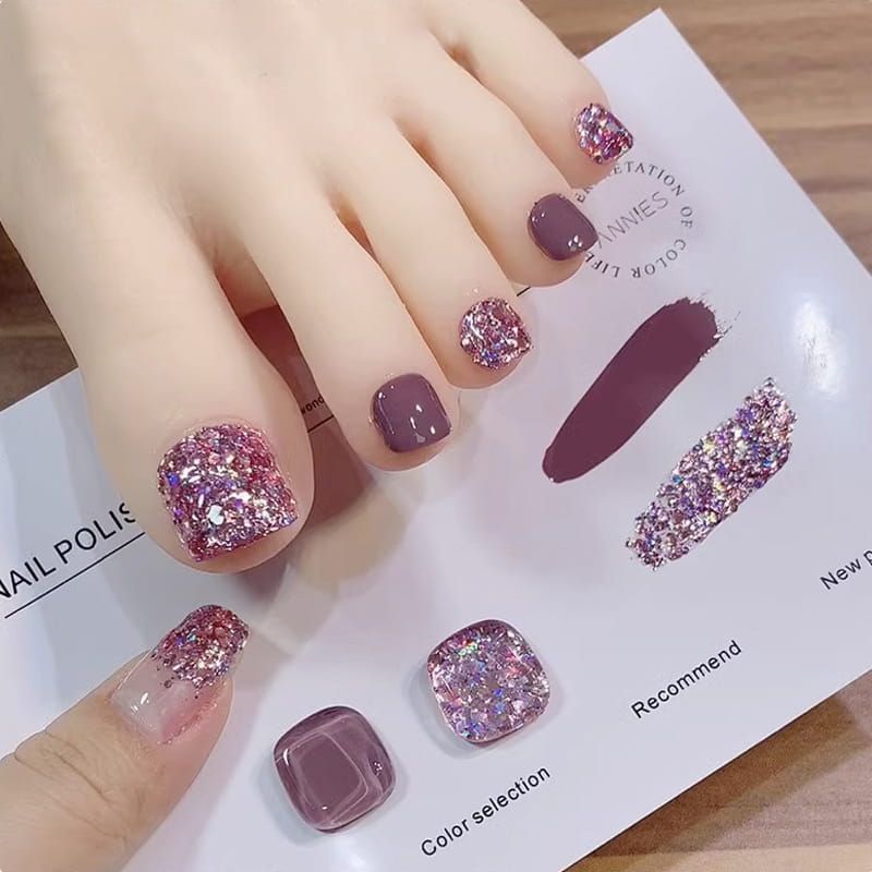 💅Modisches Glitzer-Nagellack-Kombiset in zwei Farben
