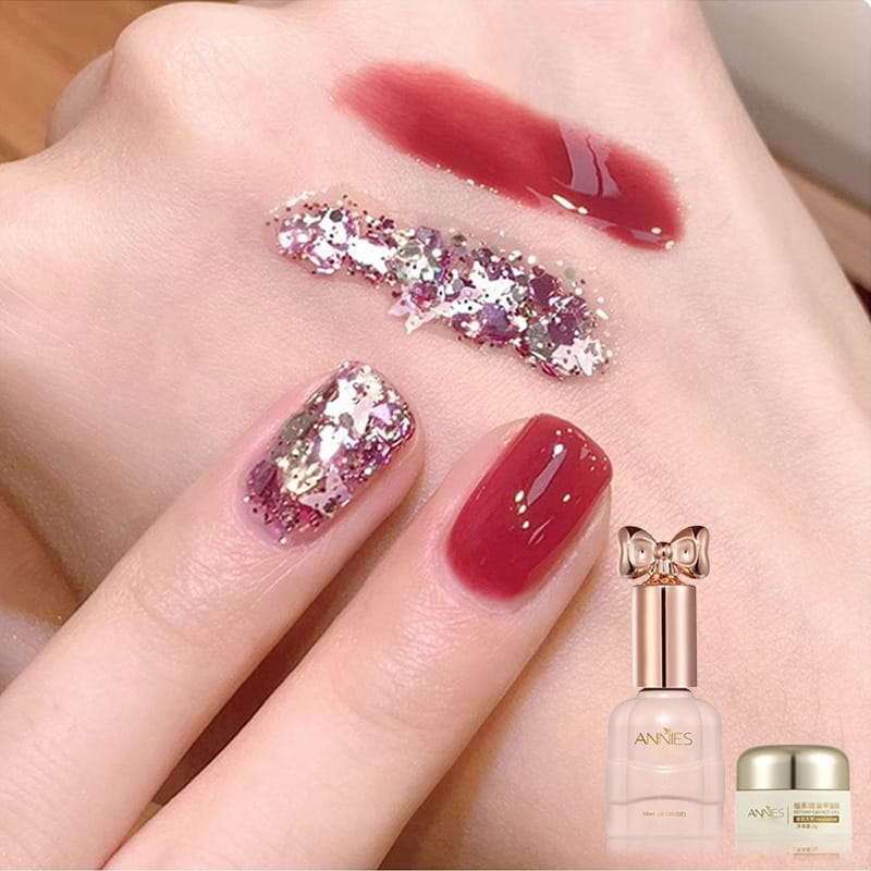 💅Modisches Glitzer-Nagellack-Kombiset in zwei Farben