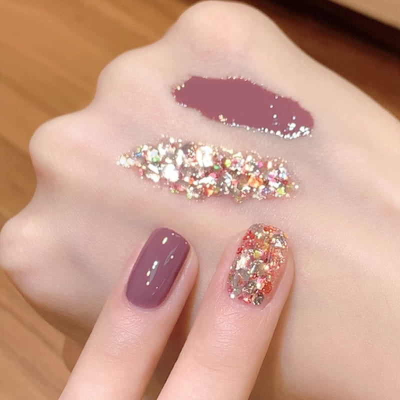 💅Modisches Glitzer-Nagellack-Kombiset in zwei Farben