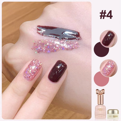 💅Modisches Glitzer-Nagellack-Kombiset in zwei Farben