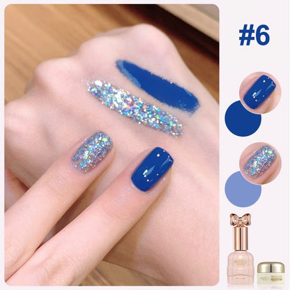 💅Modisches Glitzer-Nagellack-Kombiset in zwei Farben