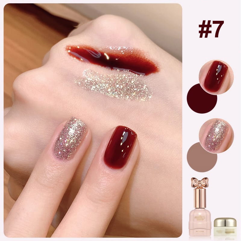 💅Modisches Glitzer-Nagellack-Kombiset in zwei Farben