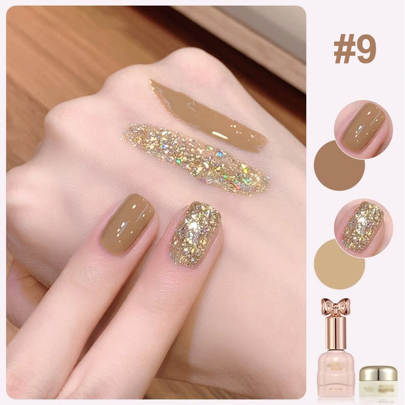 💅Modisches Glitzer-Nagellack-Kombiset in zwei Farben