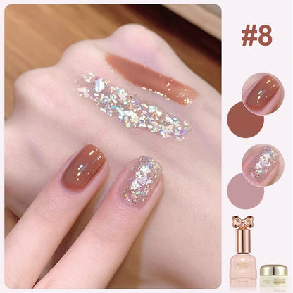 💅Modisches Glitzer-Nagellack-Kombiset in zwei Farben