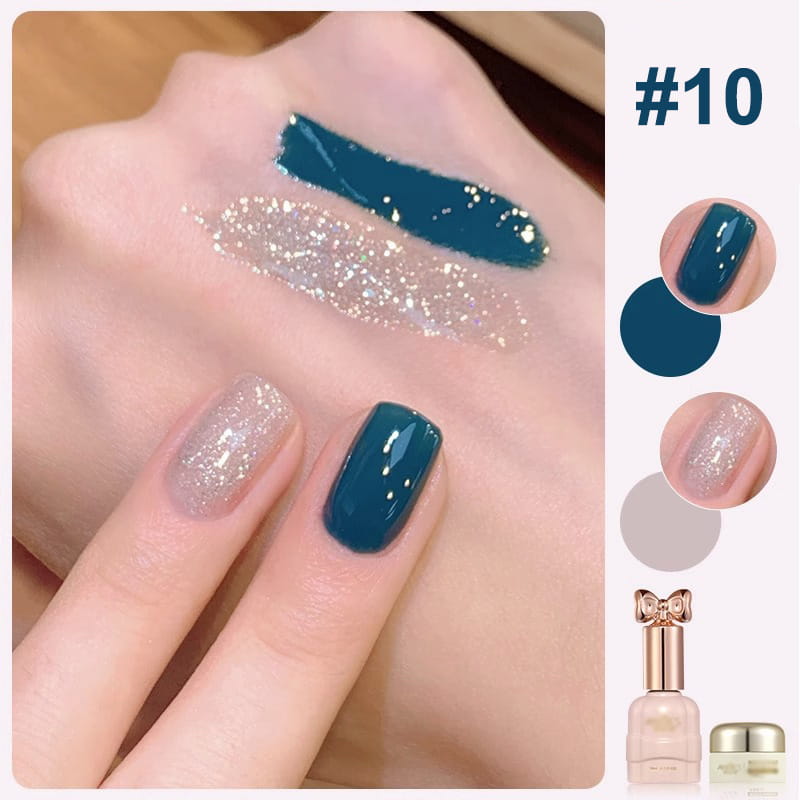 💅Modisches Glitzer-Nagellack-Kombiset in zwei Farben