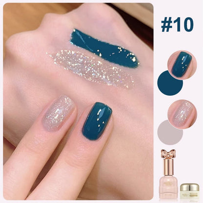 💅Modisches Glitzer-Nagellack-Kombiset in zwei Farben
