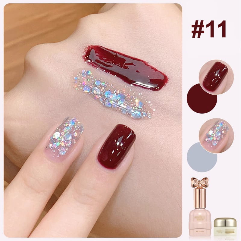 💅Modisches Glitzer-Nagellack-Kombiset in zwei Farben