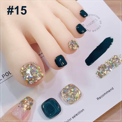💅Modisches Glitzer-Nagellack-Kombiset in zwei Farben