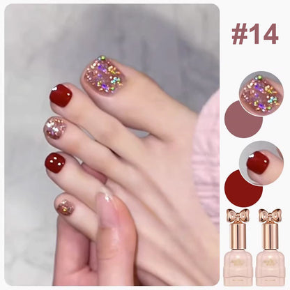 💅Modisches Glitzer-Nagellack-Kombiset in zwei Farben