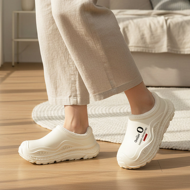 🖤 Black-Friday-Mega-Angebot – 50 % Rabatt!🔥 Gemütliche, wasserdichte Slipper mit Fleecefutter – extrem warm, weich und bequem