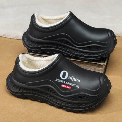 🖤 Black-Friday-Mega-Angebot – 50 % Rabatt!🔥 Gemütliche, wasserdichte Slipper mit Fleecefutter – extrem warm, weich und bequem