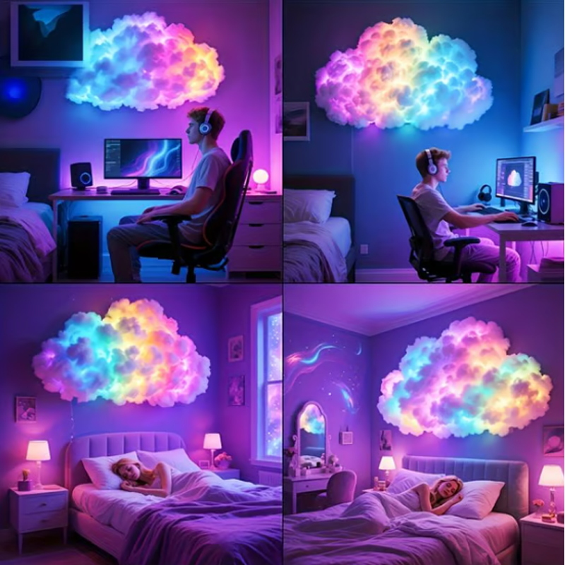 🎁Begrüßen Sie Weihnachten mit 50 % Rabatt🎅DIY-Gewitterwolken-LED-Lichtdekoration mit USB-Stromversorgung