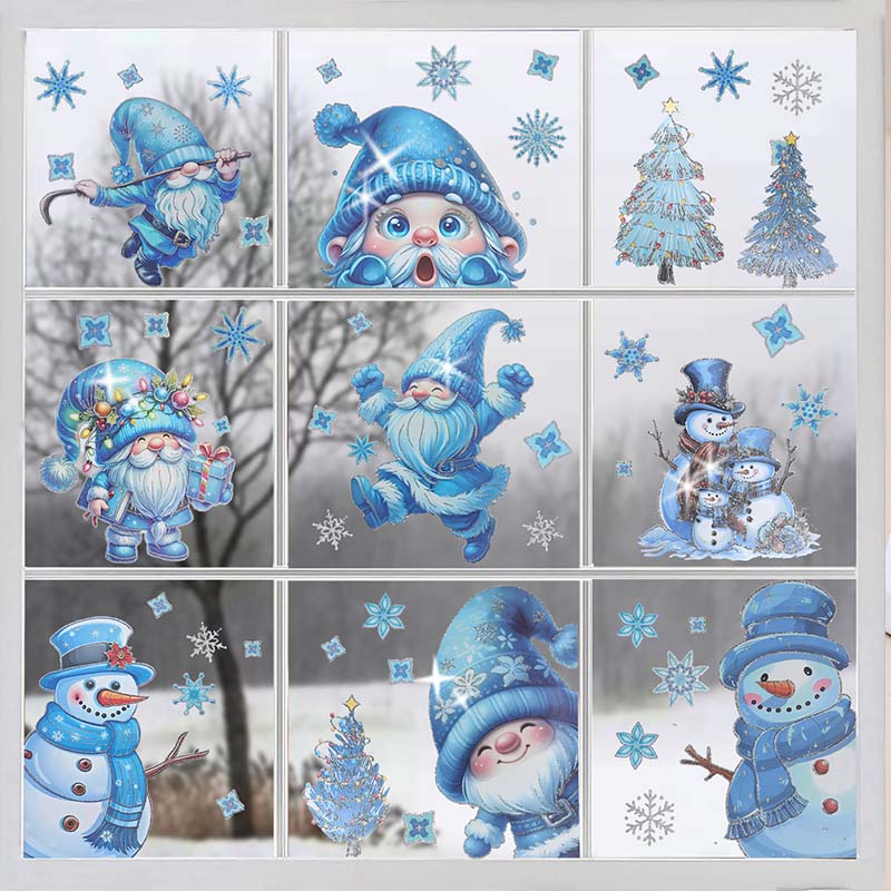 💖Black-Friday-Mega-Angebot – 50 % Rabatt!💖Weihnachtliche Glitzer-Fensteraufkleber 9-teilig