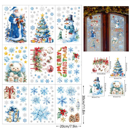 💖Black-Friday-Mega-Angebot – 50 % Rabatt!💖Weihnachtliche Glitzer-Fensteraufkleber 9-teilig