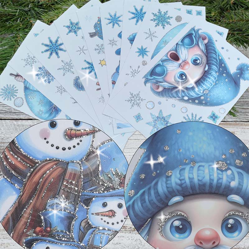 💖Black-Friday-Mega-Angebot – 50 % Rabatt!💖Weihnachtliche Glitzer-Fensteraufkleber 9-teilig