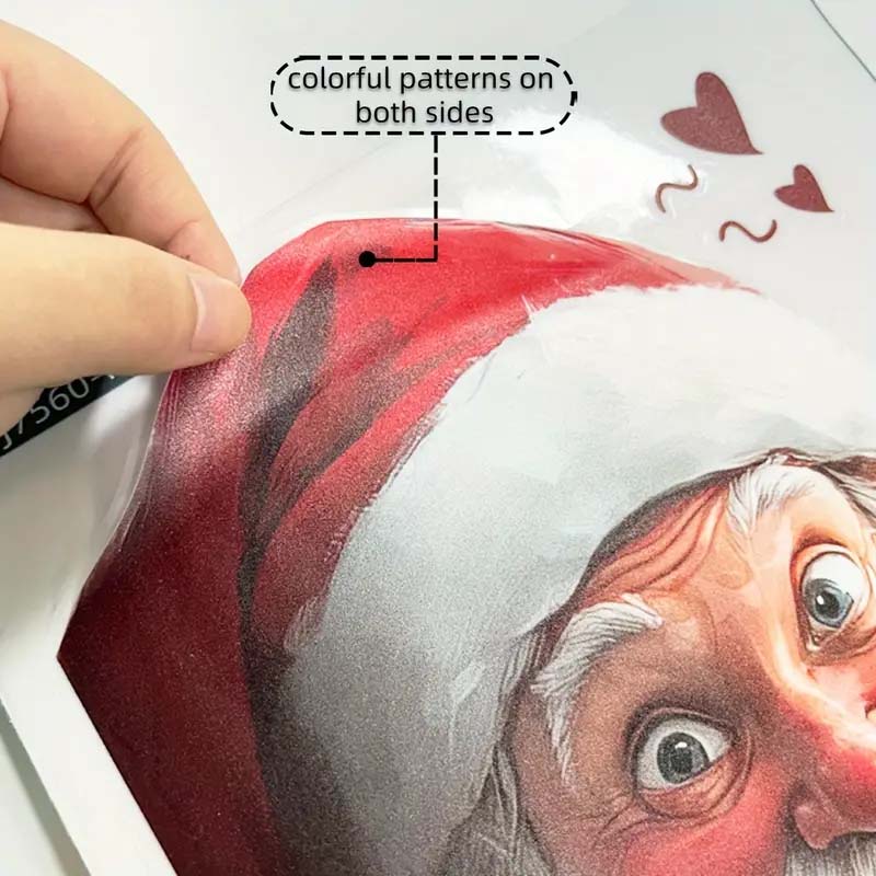 🔥Solange der Vorrat reicht 40 % Rabatt!🎉Weihnachtsmann und Schneeflocke Fensteraufkleber