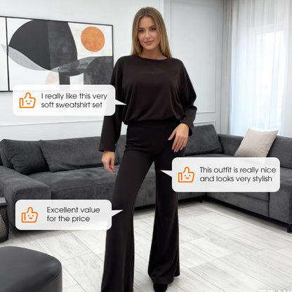 Damen-Zweiteiler: Lässiges Top & Weite Hose🎁50 % Rabatt + kostenloser Versand