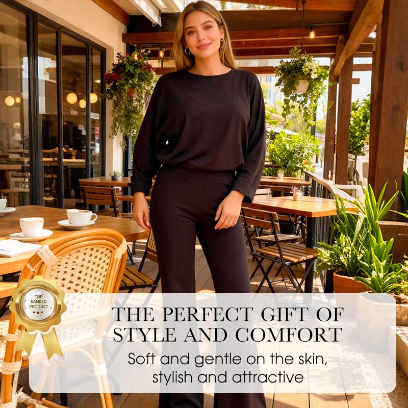 Damen-Zweiteiler: Lässiges Top & Weite Hose🎁50 % Rabatt + kostenloser Versand