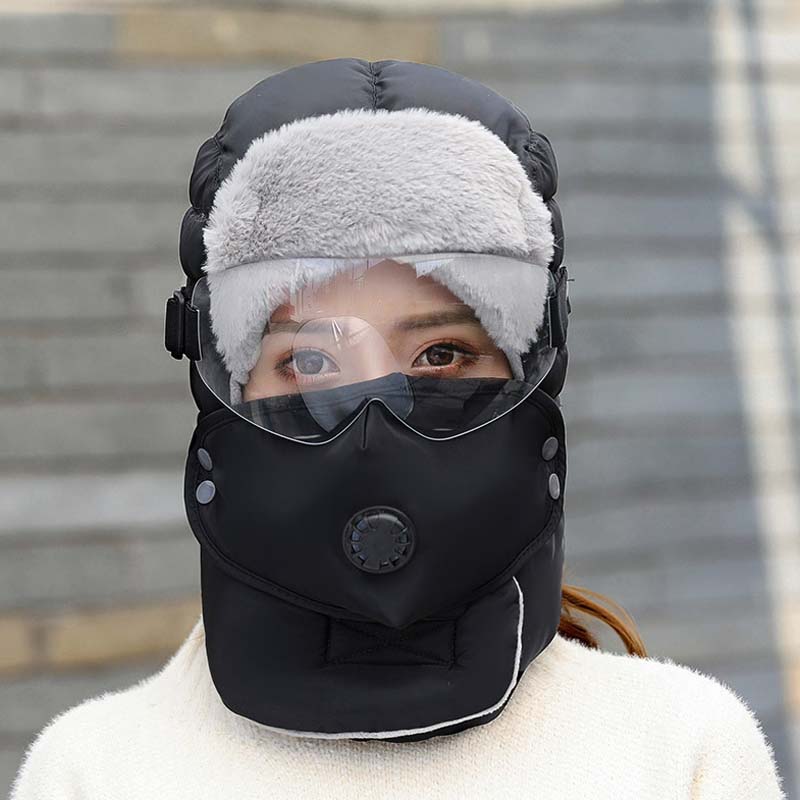 🖤 Black-Friday-Mega-Angebot – 50 % Rabatt! Thermische Kappe mit abnehmbarer Atemventilmaske