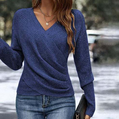 💖Black-Friday-Mega-Angebot – 50 % Rabatt!💖Damen Elegant Casual V-Ausschnitt Strickoberteil