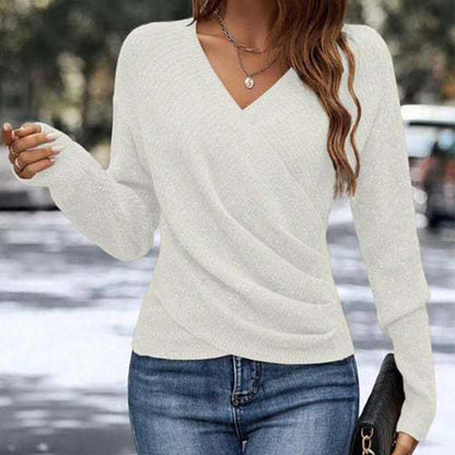 💖Black-Friday-Mega-Angebot – 50 % Rabatt!💖Damen Elegant Casual V-Ausschnitt Strickoberteil