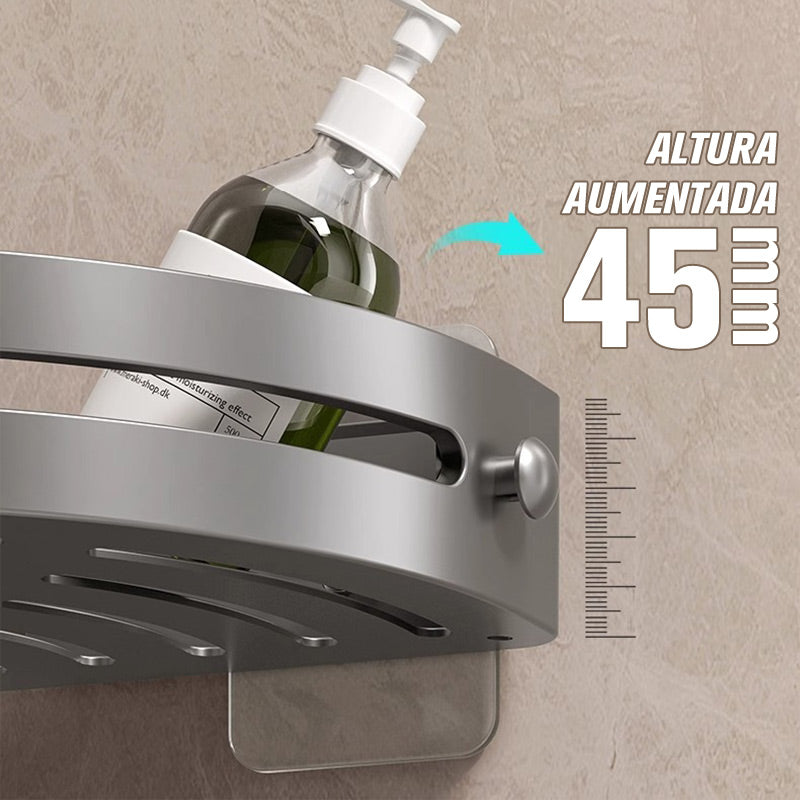 📢50% DE DESCUENTO!✨Estante de Ducha Esquinera sin Perforación con Ganchos