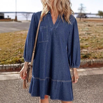 Frühzeitiger Weihnachtsverkauf 🎅Lässiges Jeanskleid für Damen