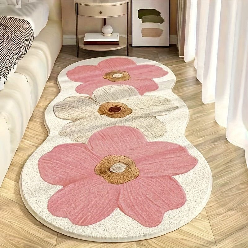 🧸 50% RABATT JETZT ! 🌟 Weicher Teppich mit Unregelmäßigem Blumenmuster – Pflegeleicht, Rutschfest & Gemütliche Atmosphäre 🏠