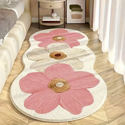 🧸 50% RABATT JETZT ! 🌟 Weicher Teppich mit Unregelmäßigem Blumenmuster – Pflegeleicht, Rutschfest & Gemütliche Atmosphäre 🏠