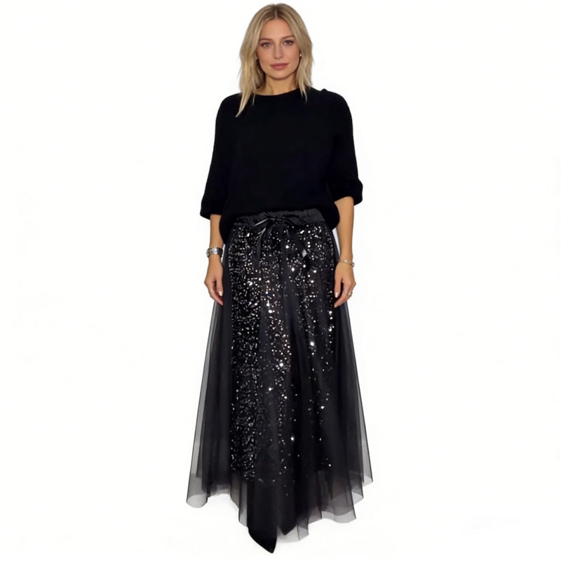 ⌛ Nur noch 3 Tage – 50 % auf alles! ⏰Glitzer-Top und Tüllrock für Damen