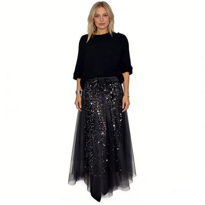 ⌛ Nur noch 3 Tage – 50 % auf alles! ⏰Glitzer-Top und Tüllrock für Damen
