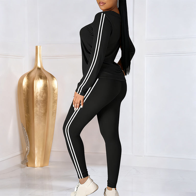 🎁Begrüßen Sie Weihnachten mit 50 % Rabatt💥2-teiliges Trainingsanzug-Set für Damen mit langen Ärmeln