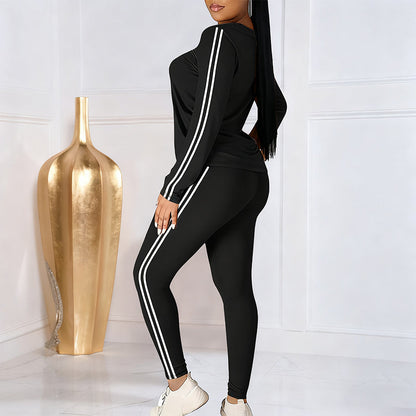 🎁Begrüßen Sie Weihnachten mit 50 % Rabatt💥2-teiliges Trainingsanzug-Set für Damen mit langen Ärmeln