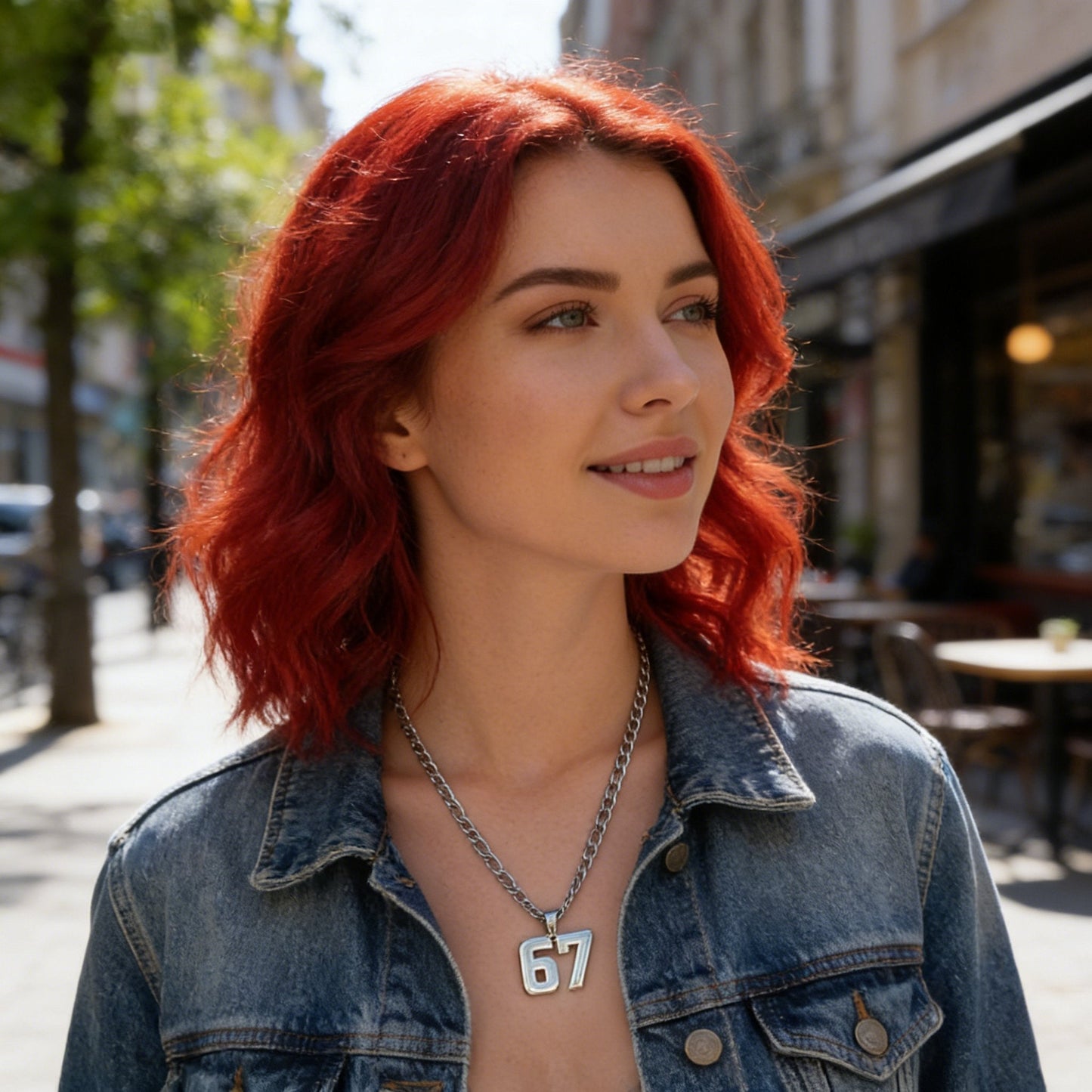 🔥Solange der Vorrat reicht 50 % Rabatt!🎉Halskette mit Anhänger mit der Zahl 67 – Ein Statement-Stück für jede Fashionista