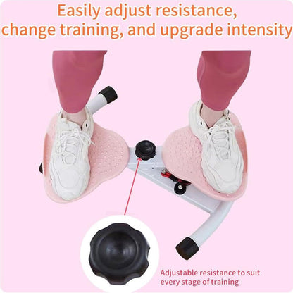 Hüfttwister, Twist Waist Disc Borad für Frauen, Bauchmuskeltrainer mit 2 Widerstandsbändern für Schlanke Taille & Core-Training, Max 136KG, Geräuschloses Heim-Fitnessgerät